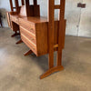 Mid Century Modern Walnut Wall Unit With Desk With Key - Yugoslavia 1960s