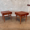 Set of 2 Vintage MCM Walnut Side Tables by American of Martinsville