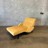 Mid Century Armed Wave Chaise with New Velvet Upholstery