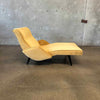Mid Century Armed Wave Chaise with New Velvet Upholstery