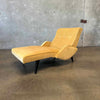 Mid Century Armed Wave Chaise with New Velvet Upholstery