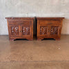 Pair of Two 1960s Hand Carved Mexican End Tables