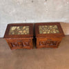 Pair of Two 1960s Hand Carved Mexican End Tables