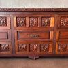 1960's Hand Carved Mexican Stone/ Agate Nine Drawer Credenza