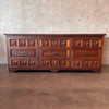1960's Hand Carved Mexican Stone/ Agate Nine Drawer Credenza