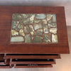 1960's Hand Carved Mexican Stone/ Agate Nine Drawer Credenza