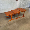 Mid Century Danish Modern Teak Nesting Tables Circa 1960