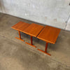 Mid Century Danish Modern Teak Nesting Tables Circa 1960