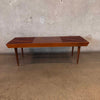 Mid Century Modern 1970s Expandable Slat Bench Bench / Coffee Table