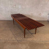Mid Century Modern 1970s Expandable Slat Bench Bench / Coffee Table