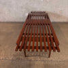 Mid Century Modern 1970s Expandable Slat Bench Bench / Coffee Table