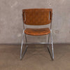 Vintage Chrome & Woven Leather Chair By Chromecraft