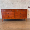 Mid Century Modern Walnut Eight Drawer Dresser/ Credenza Circa 1960