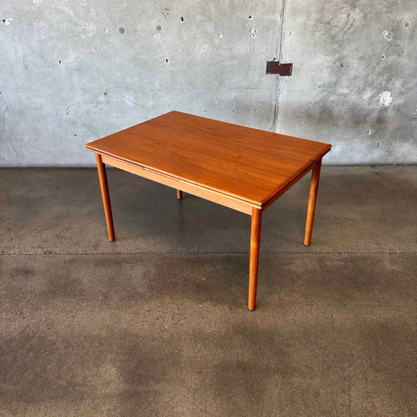 Danish Modern Teak "Hidden Leaf" Dining Table