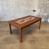 Mid Century Danish Modern Tile Top Dining Table by Gangso
