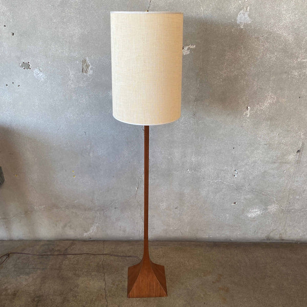 Mid Century Teak Floor Lamp - As Is