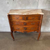 19th Century French Antique Louis XV Bombay Chest of Drawers w/ Marble Top
