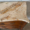 19th Century French Antique Louis XV Bombay Chest of Drawers w/ Marble Top