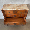 19th Century French Antique Louis XV Bombay Chest of Drawers w/ Marble Top