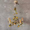Mid Century Modern Tole (Lemons) Five Light Chandelier