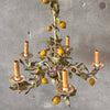 Mid Century Modern Tole (Lemons) Five Light Chandelier