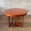 Vintage MCM Broyhill Brasilia Dining Table w/ Four Chairs and One Leaf