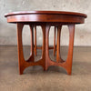 Vintage MCM Broyhill Brasilia Dining Table w/ Four Chairs and One Leaf