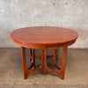 Vintage MCM Broyhill Brasilia Dining Table w/ Four Chairs and One Leaf