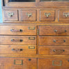 Antique Stacking Barrister File Display Cabinet Oak Finish With Acrylic Legs