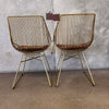 Pair of Cosmo Living By Cosmopolitan Ellis Modern Metal Accent Chairs