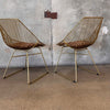 Pair of Cosmo Living By Cosmopolitan Ellis Modern Metal Accent Chairs