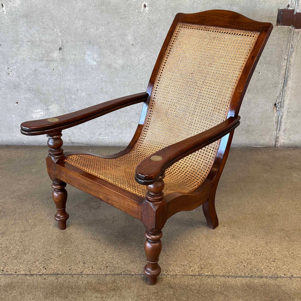 British Colonial Mid Century Plantation Lounge Chair