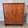 Mid Century Four Door Chest of Drawers Walnut Gentleman's Dresser