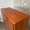Mid Century Four Door Chest of Drawers Walnut Gentleman's Dresser