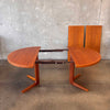 Vintage Danish Teak Round Extendable Dining Table by Vejle Stole