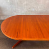 Vintage Danish Teak Round Extendable Dining Table by Vejle Stole