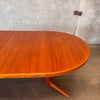 Vintage Danish Teak Round Extendable Dining Table by Vejle Stole