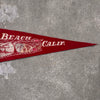 Vintage Red 'Long Beach, CA' Pennant