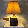 David Cressey & Robert Maxwell Table Lamp - Brown Glaze w/ Sunburst Pattern
