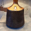 David Cressey & Robert Maxwell Table Lamp - Brown Glaze w/ Sunburst Pattern