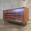 MCM Walnut Wood Nine (9) Drawer Dresser by Guild of California (Restored)