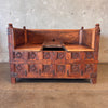 Antique Solid Teak Day Bed/Dowry - Hand Carved w/ Storage