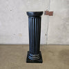 Tall Black Heavy Plaster Classic Display Column Pillar
