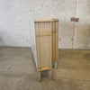 Contemporary Demilune Wood Cabinet