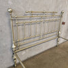 Antique Italian Queen Sz Steel and Pewter Clad Bed Frame