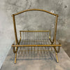 1960s Brass Metal Bamboo Style Magazine Rack