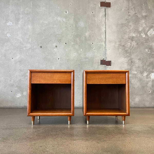 Mid Century Modern Walnut Night Stands by Guild of California