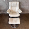 Ekornes Stressless Signature Recliner "Mayfair" Chair/Ottoman Beige Leather