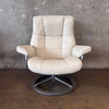 Ekornes Stressless Signature Recliner "Mayfair" Chair/Ottoman Beige Leather