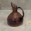 Vintage Crackle Glass Pitcher in the Style of Blenko